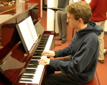 Playing in the pit orchestra